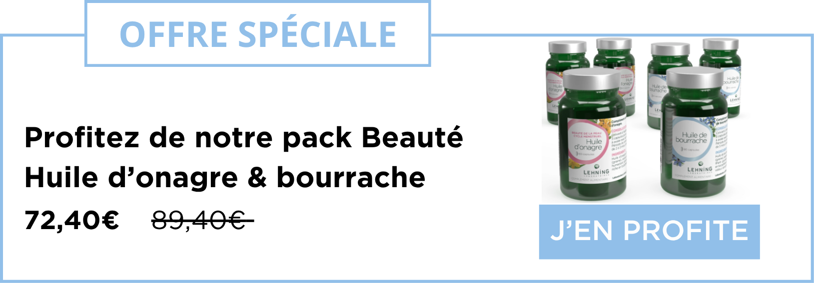 Pack Beauté de la Peau - Huile d'onagre et bourrache - Lehning